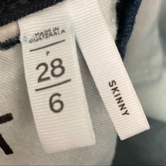 LOFT Ankle Zip Skinny Jeans Women’s Size 28 Mid Rise Dark Wash Gold Hardware - Picture 11 of 12